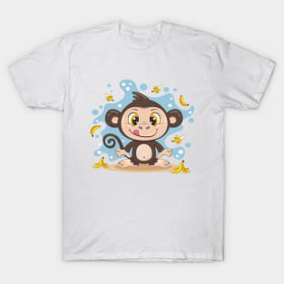 Cute Cartoon Monkey T-Shirt